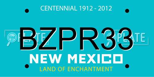BZPR33 New Mexico License Plate