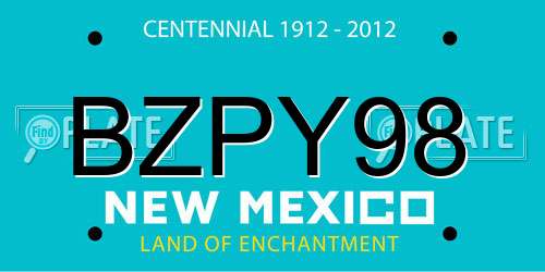 BZPY98 New Mexico License Plate