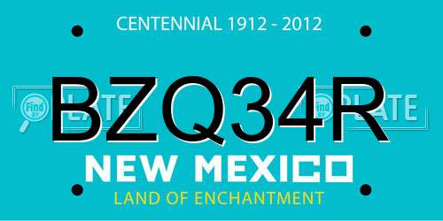 BZQ34R New Mexico License Plate
