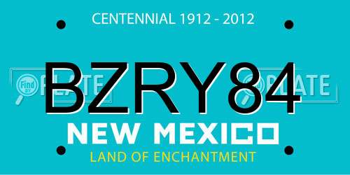 BZRY84 New Mexico License Plate