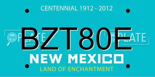 BZT80E New Mexico License Plate