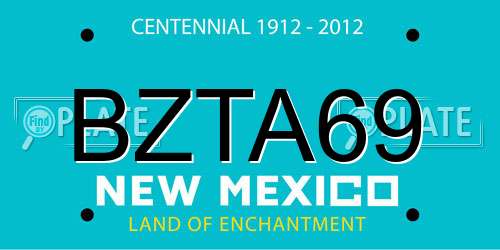 BZTA69 New Mexico License Plate