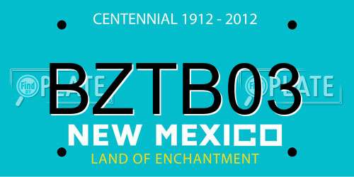 BZTB03 New Mexico License Plate