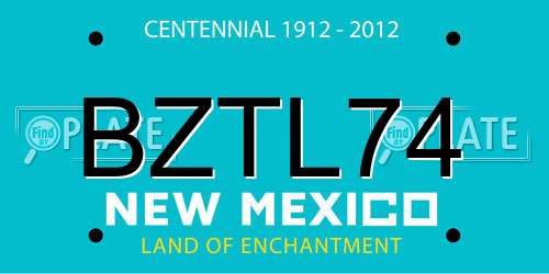 BZTL74 New Mexico License Plate