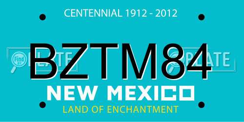 BZTM84 New Mexico License Plate
