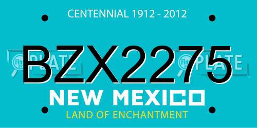 BZX2275 New Mexico License Plate