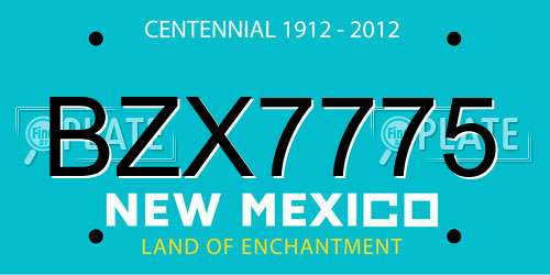BZX7775 New Mexico License Plate