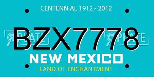 BZX7778 New Mexico License Plate