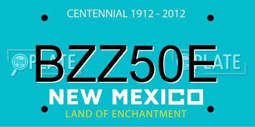 BZZ50E New Mexico License Plate