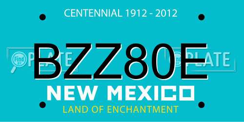 BZZ80E New Mexico License Plate