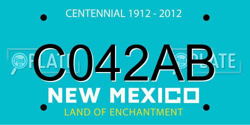 C042AB New Mexico License Plate
