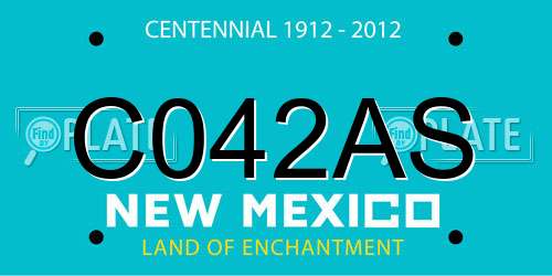 C042AS New Mexico License Plate