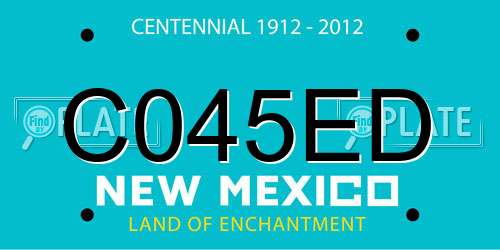 C045ED New Mexico License Plate