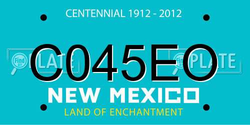 C045EO New Mexico License Plate