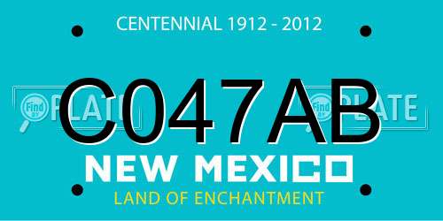 C047AB New Mexico License Plate