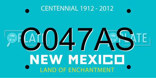 C047AS New Mexico License Plate