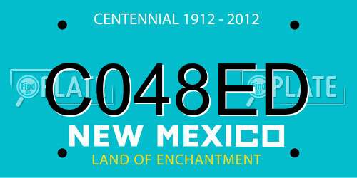C048ED New Mexico License Plate