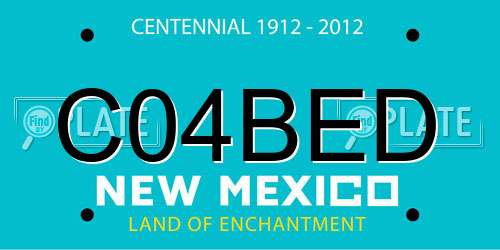 C04BED New Mexico License Plate