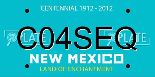C04SEQ New Mexico License Plate
