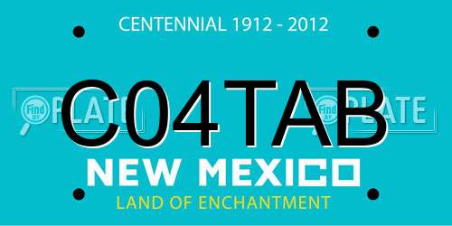 C04TAB New Mexico License Plate