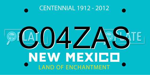 C04ZAS New Mexico License Plate