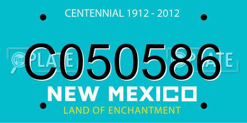 C050586 New Mexico License Plate