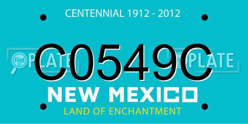 C0549C New Mexico License Plate