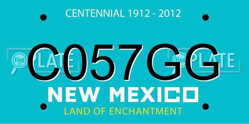 C057GG New Mexico License Plate