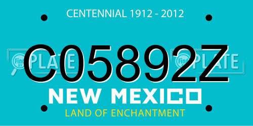 C05892Z New Mexico License Plate