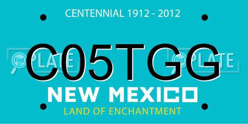 C05TGG New Mexico License Plate