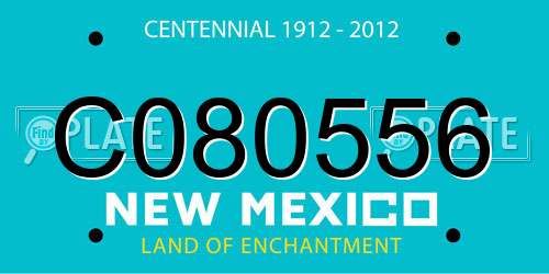 C080556 New Mexico License Plate