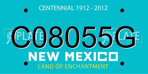 C08055G New Mexico License Plate
