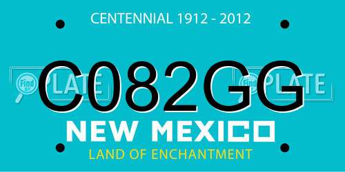 C082GG New Mexico License Plate