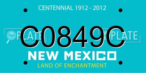 C0849C New Mexico License Plate