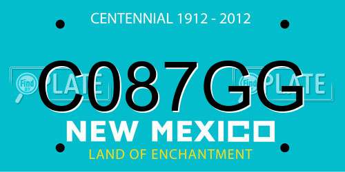 C087GG New Mexico License Plate