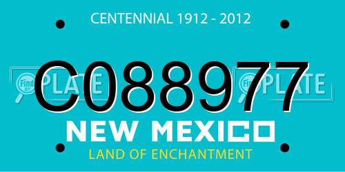 C088977 New Mexico License Plate