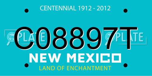 C08897T New Mexico License Plate
