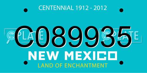 C089935 New Mexico License Plate