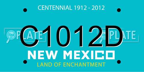 C1012D New Mexico License Plate