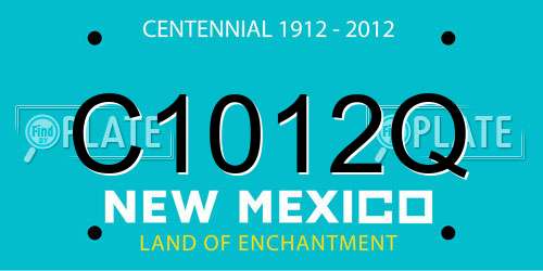 C1012Q New Mexico License Plate