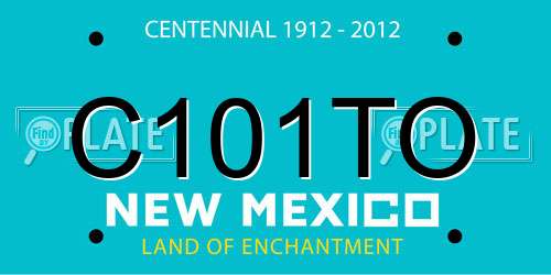 C101TO New Mexico License Plate