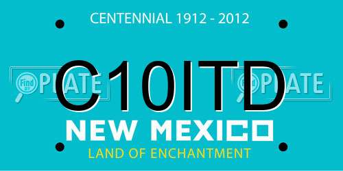 C10ITD New Mexico License Plate
