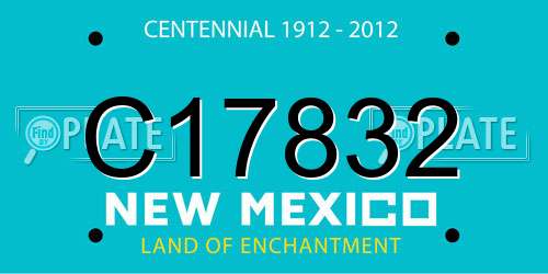 C17832 New Mexico License Plate