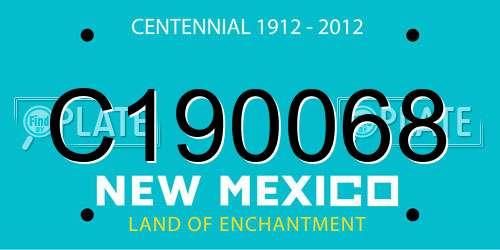 C190068 New Mexico License Plate