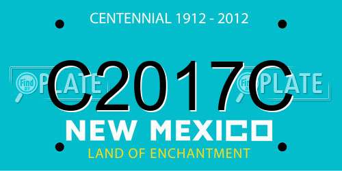 C2017C New Mexico License Plate