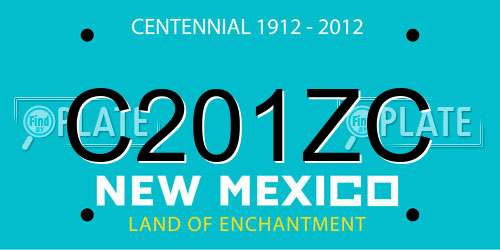 C201ZC New Mexico License Plate