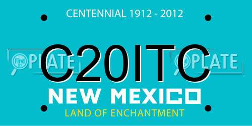 C20ITC New Mexico License Plate