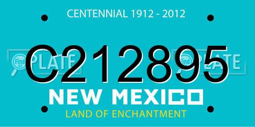 C212895 New Mexico License Plate