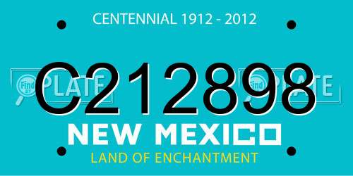 C212898 New Mexico License Plate