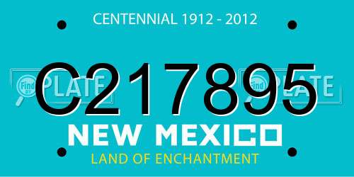 C217895 New Mexico License Plate
